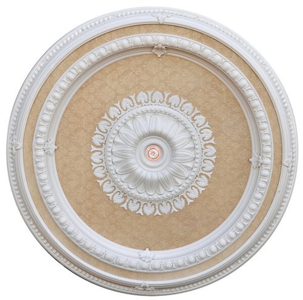Blanco Chandelier Ceiling Medallion White Beige Recessed Center Panel